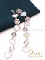 گوشواره زنانه لوکس طرح طلا مدل لاو برست کدE1195 - Image 2