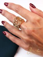 انگشتر زنانه طرح طلا کد R4133 - Image 7