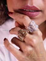 انگشتر زنانه طرح طلا کد R4133