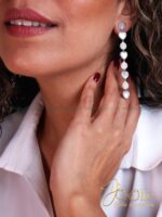 گوشواره زنانه لوکس طرح طلا مدل لاو برست کدE1195 - Image 4