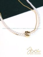 گردنبند زنانه طرح طلا مروارید کد N3127 - Image 2