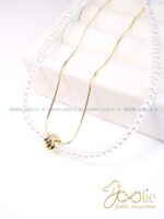 گردنبند زنانه طرح طلا مروارید کد N3127 - Image 4