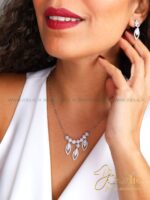 نیم ست گردنبند گوشواره زنانه طرح طلا کد S5112