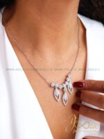 نیم ست گردنبند گوشواره زنانه طرح طلا کد S5112 - Image 3