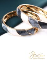 دستبند- بنگل زنانه میناکاری گلد کد B2186 - Image 11