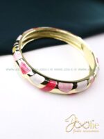 دستبند- بنگل زنانه میناکاری گلد کد B2186 - Image 5