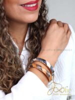 دستبند- بنگل زنانه میناکاری گلد کد B2186 - Image 10