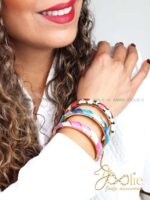 دستبند- بنگل زنانه میناکاری گلد کد B2186 - Image 9