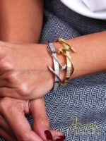 دستبند زنانه طرح طلا میخ کارتیه | Cartie کد B2187 - Image 4