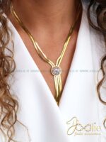 گردنبند زنانه طرح طلا مدل نشان کد N3128