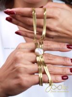 گردنبند زنانه طرح طلا مدل نشان کد N3128 - Image 4