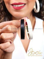 گوشواره زنانه رینگ چرم کد E1198 - Image 5