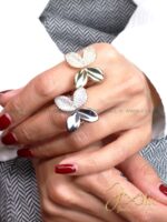 انگشتر زنانه طرح طلا مدل نگین کد R4139 - Image 3