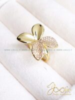 انگشتر زنانه طرح طلا مدل نگین کد R4139 - Image 5