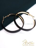 گوشواره زنانه رینگ چرم کد E1198 - Image 2