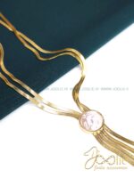 گردنبند زنانه طرح طلا مدل نشان کد N3128 - Image 5