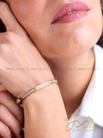 دستبند زنانه طرح طلا نگینی کد B۲۱۷۰ - Image 2