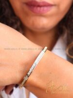 دستبند زنانه طرح طلا نگینی کد B۲۱۷۰ - Image 6