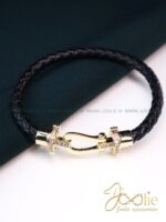 دستبند زنانه چرمی امگا کد B2172 - Image 2