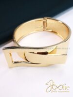 بنگل | دستبند زنانه طرح طلا مدل belt کد B2143 - Image 6