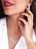 نیم ست گردنبند گوشواره زنانه کد S5113