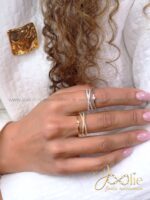 انگشتر زنانه طرح طلا کد R4152