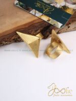 انگشتر زنانه طرح طلا مدل هرم کد R4142 - Image 2