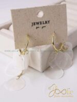 گوشواره زنانه مدل پولک کد E1170 - Image 2