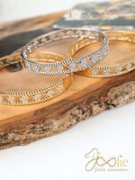 بنگل | دستبند زنانه ون کلیف طرح طلا کد B2200 - Image 2
