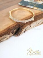 بنگل | دستبند زنانه طرح طلا کد B2203 - Image 5