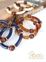 دستبند زنانه مدل گوی چوب کد E2208 - Image 2