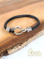 دستبند زنانه چرمی امگا نگین دار کد B2224 - Image 5