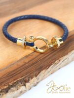 دستبند زنانه چرمی امگا نگین دار کد B2224 - Image 6