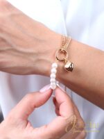 دستبند طلا مروارید زنانه ژوپینگ | Xuping کد B2230 - Image 5