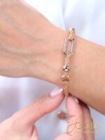 دستبند زنانه زنجیری طرح طلا ژوپینگ | Xuping کد B2232 - Image 5