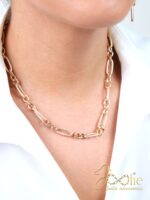 ست گردنبند گوشواره دستبند طرح طلا ژوپینگ کد S5123 - Image 9