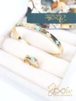 نیم ست انگشتر بنگل زنانه Van cleef  کد S5127 - Image 2
