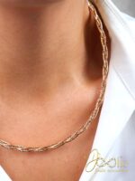 گردنبند طرح طلا ژوپینگ سه لاین